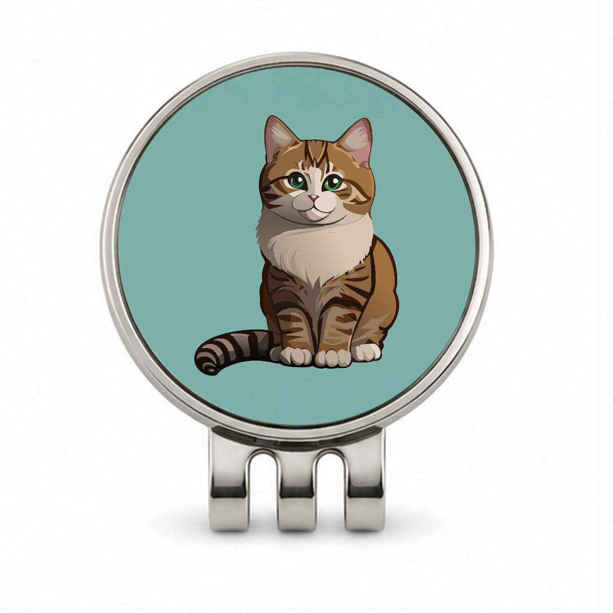 Munchkin Cat Sitting Golf Hat Clip with Ball Marker