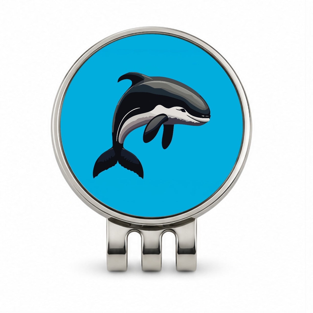 Orca Killer Whale Golf Hat Clip with Ball Marker