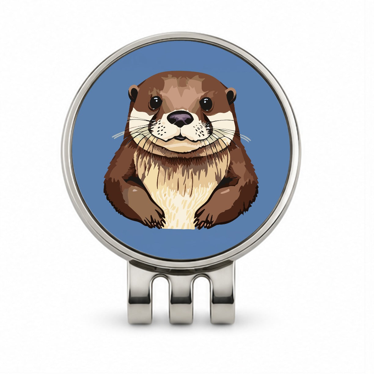 Otter Cute Staring Golf Hat Clip with Ball Marker