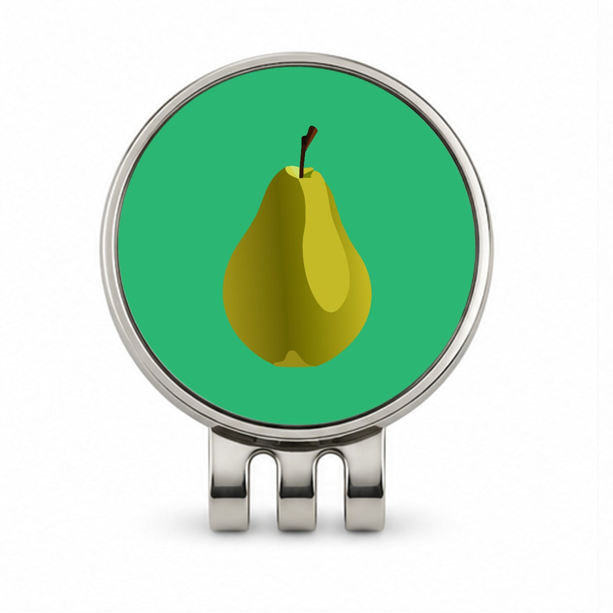 Pear Fruit Golf Hat Clip with Ball Marker
