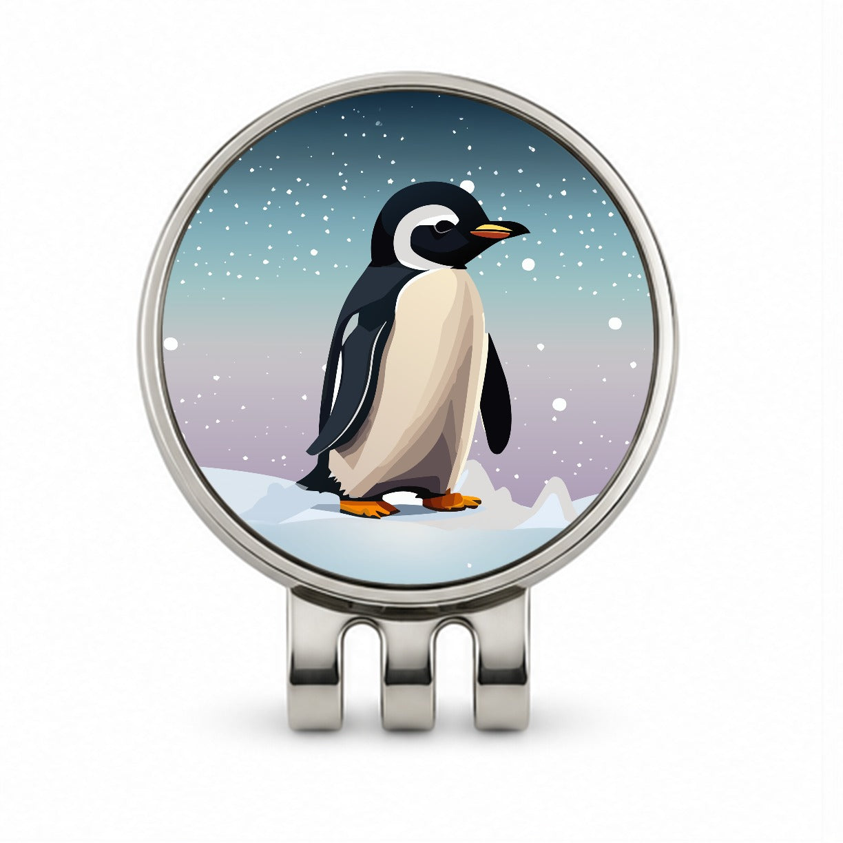 Penguin Cute Snow Golf Hat Clip with Ball Marker