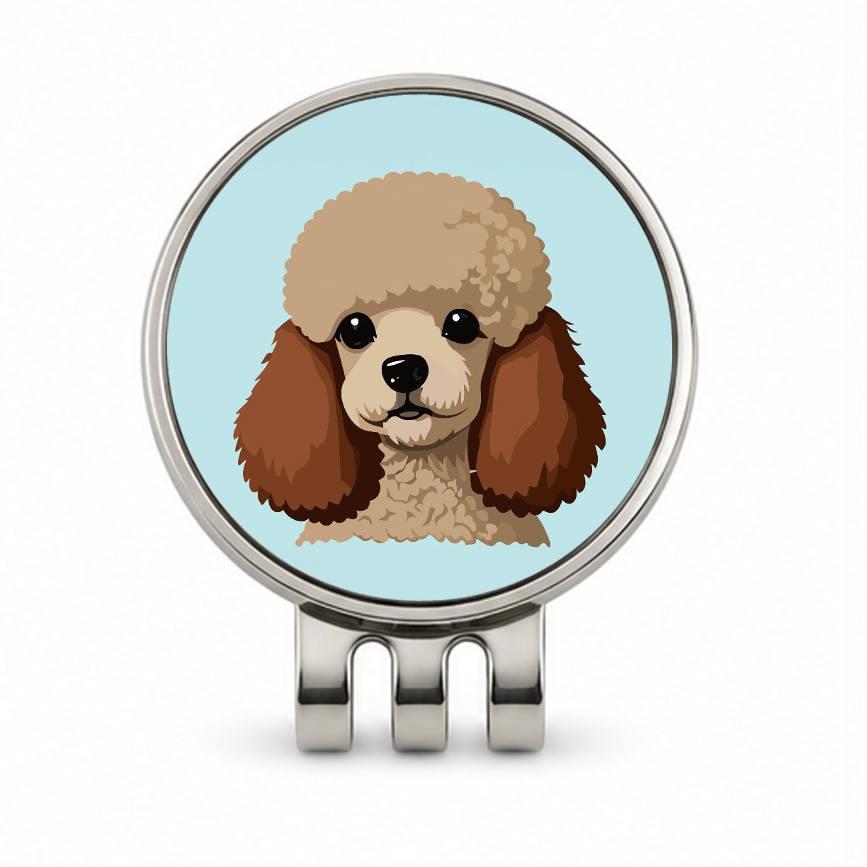Poodle Head Cute Golf Hat Clip with Ball Marker