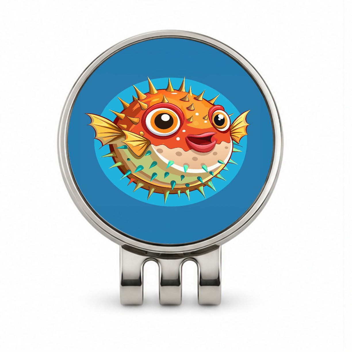 Pufferfish Cute Golf Hat Clip with Ball Marker
