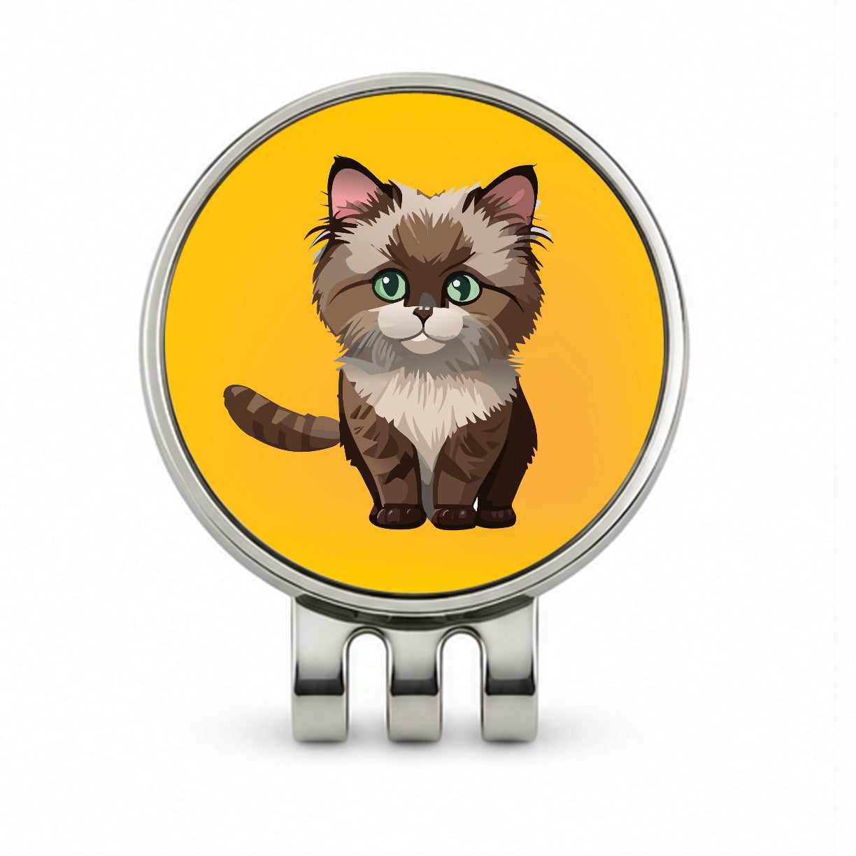 Ragdoll Cat Kitten Golf Hat Clip with Ball Marker