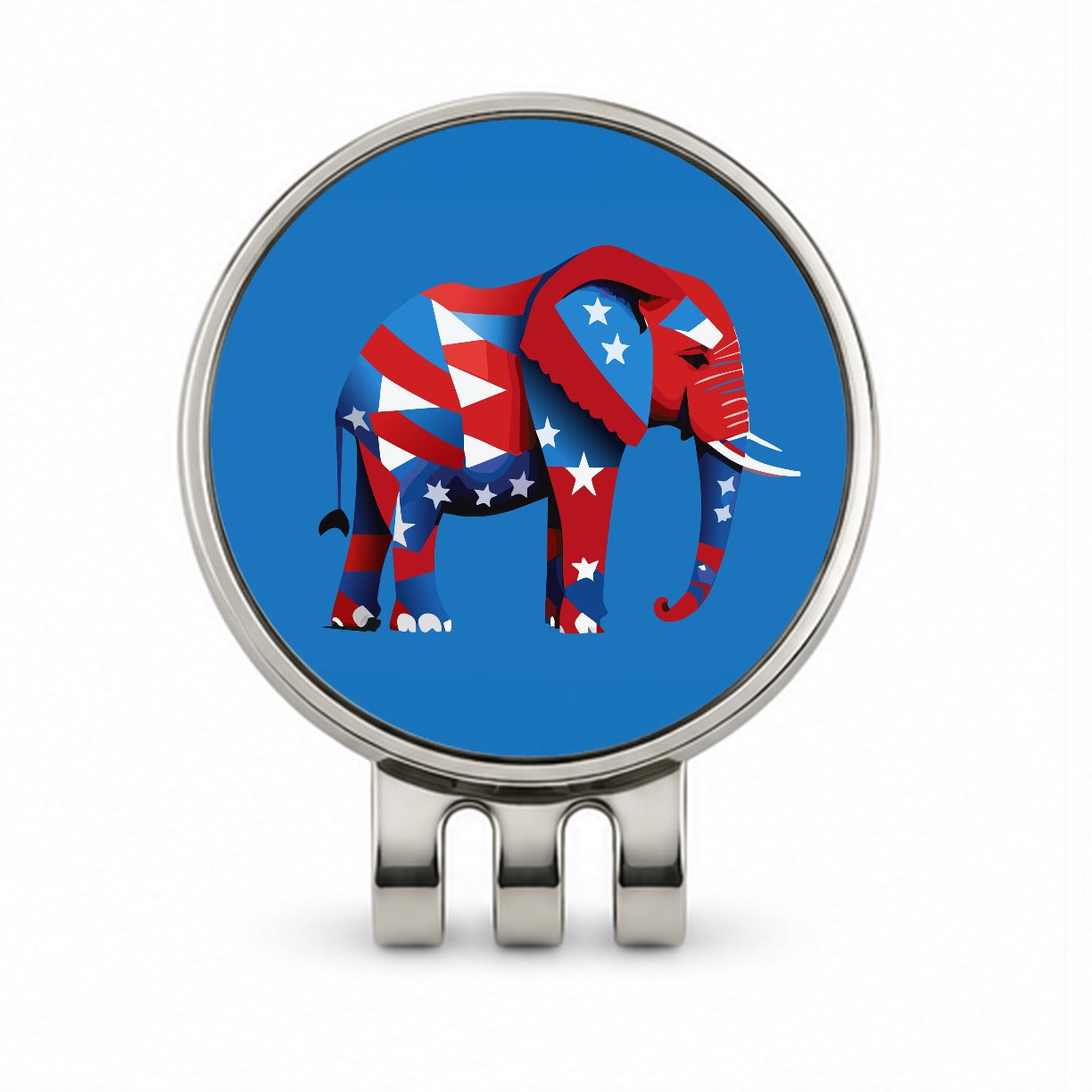 Republican Elephant Patriotic Conservative Vote Golf Hat Clip with Ball Marker