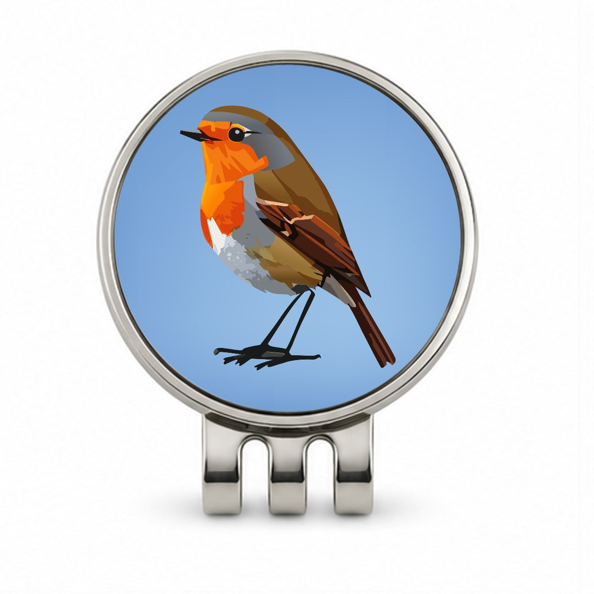 Robin Bird Golf Hat Clip with Ball Marker