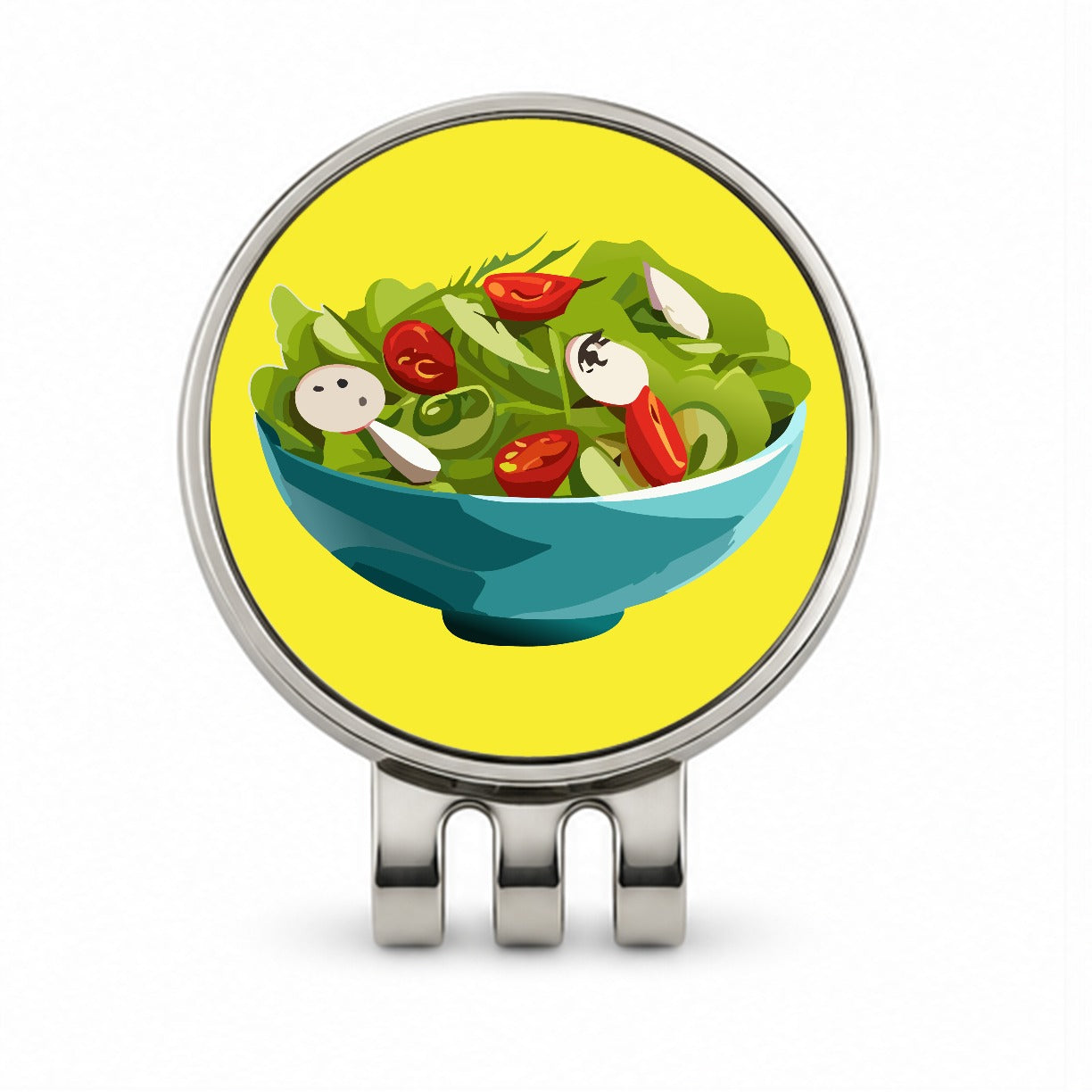 Salad Bowl Vegetables Vegan Vegetarian Golf Hat Clip with Ball Marker