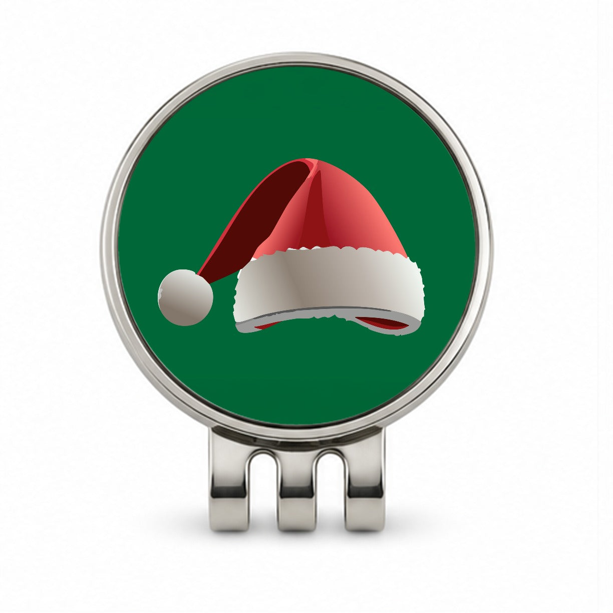 Santa Hat Christmas Golf Hat Clip with Ball Marker