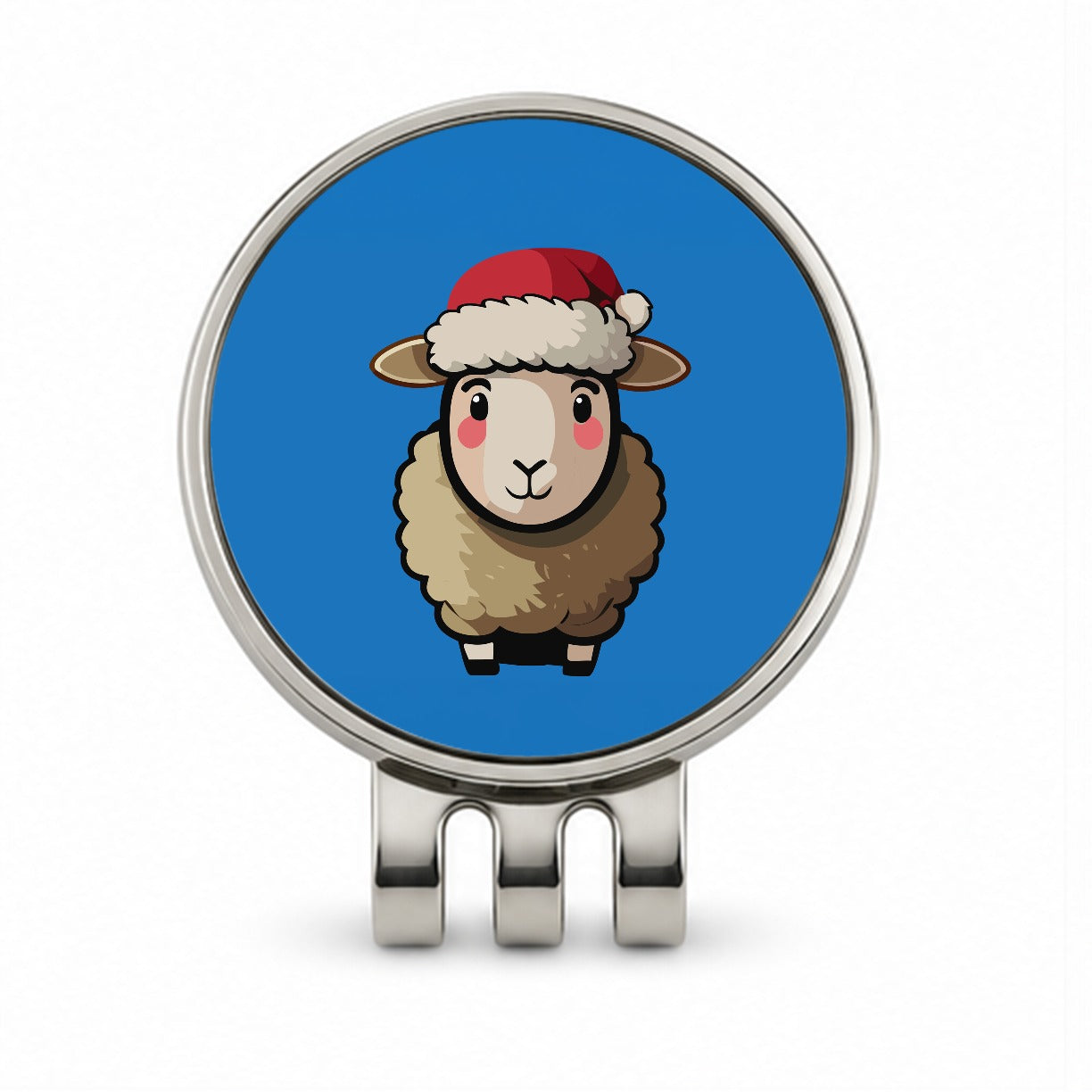 Sheep Christmas Santa Hat Golf Hat Clip with Ball Marker