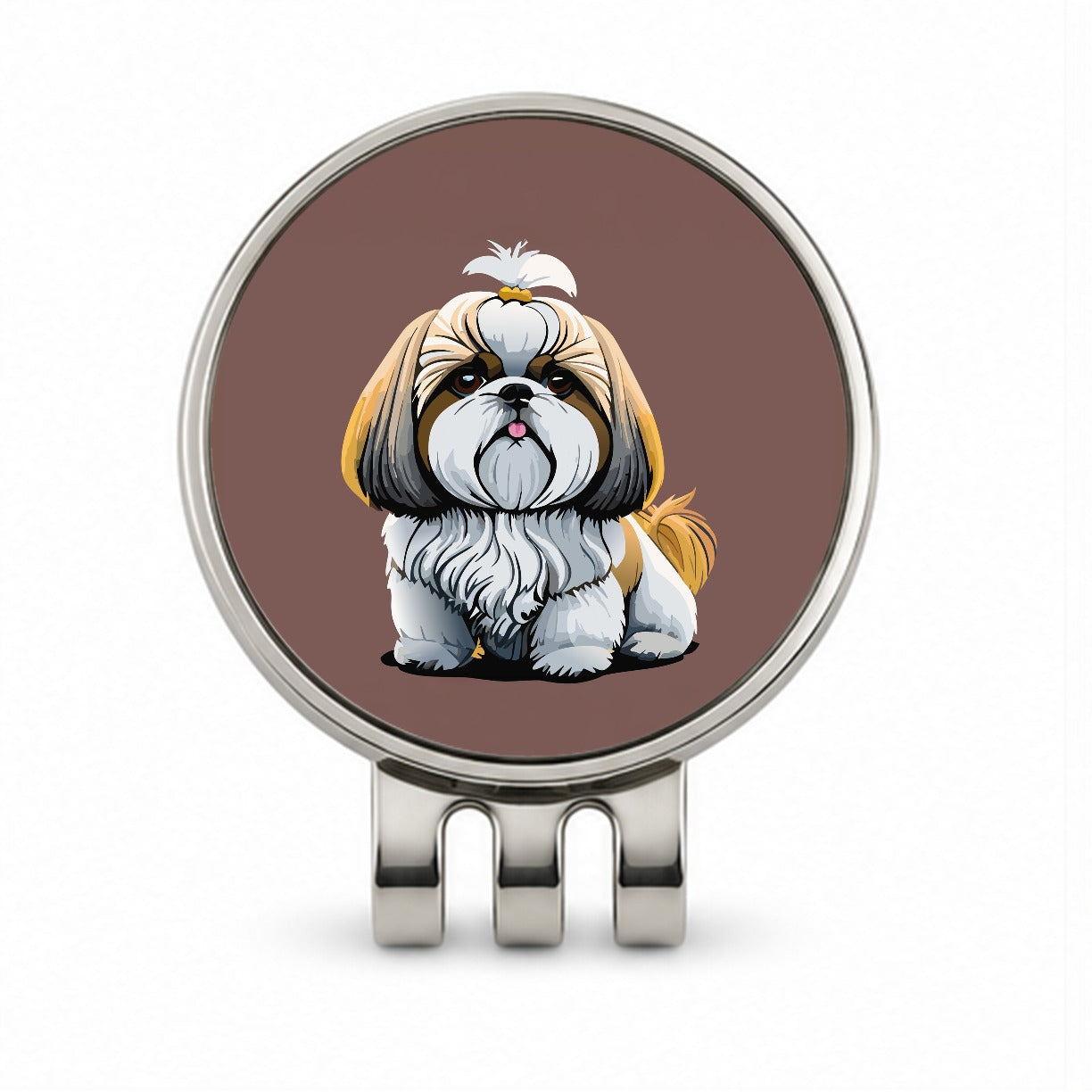 Shih Tzu Dog Cute Golf Hat Clip with Ball Marker