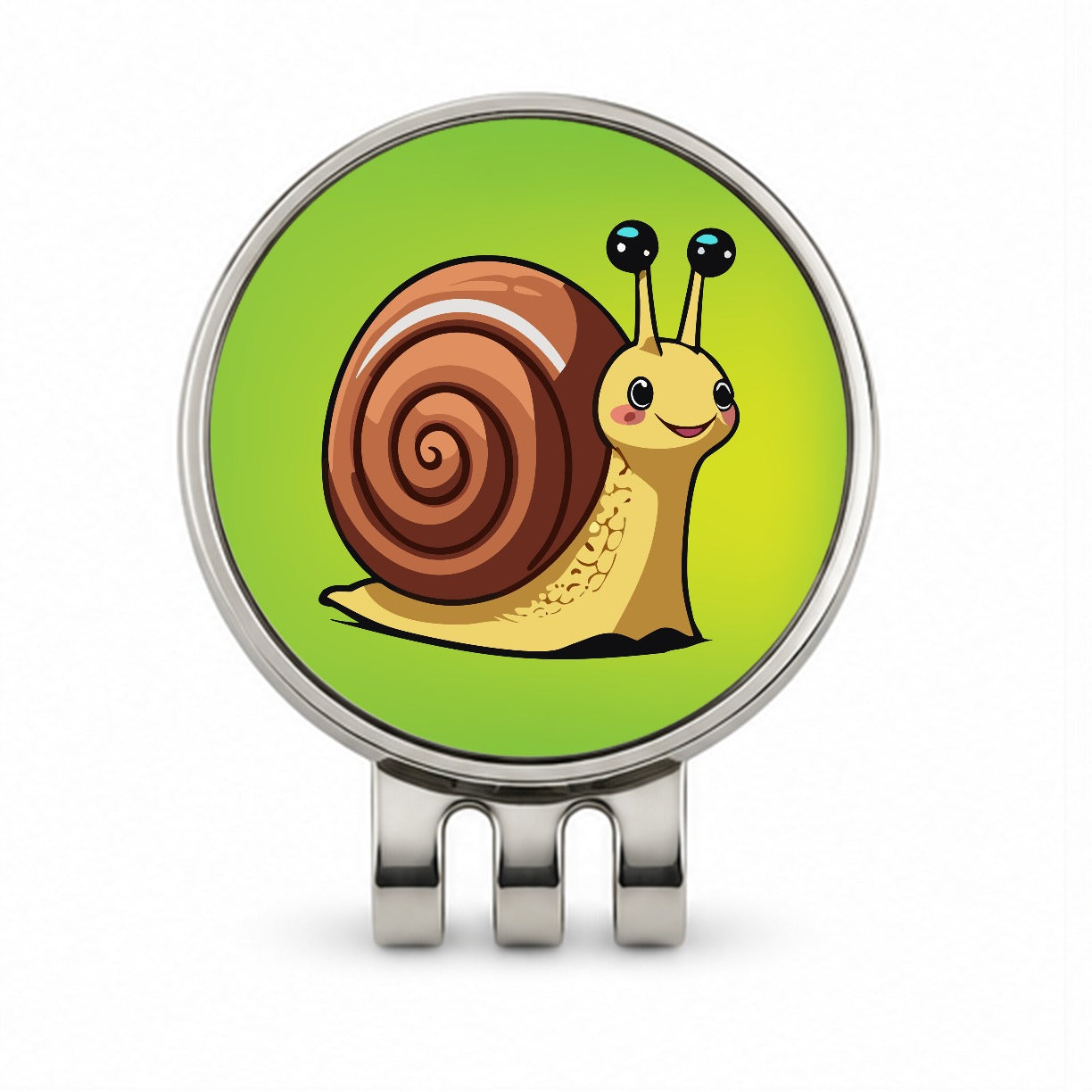 Snail Smiling Golf Hat Clip with Ball Marker