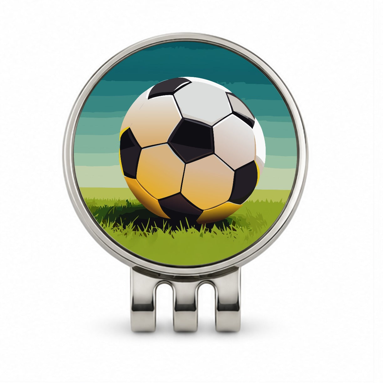 Soccer Ball Sport Golf Hat Clip with Ball Marker