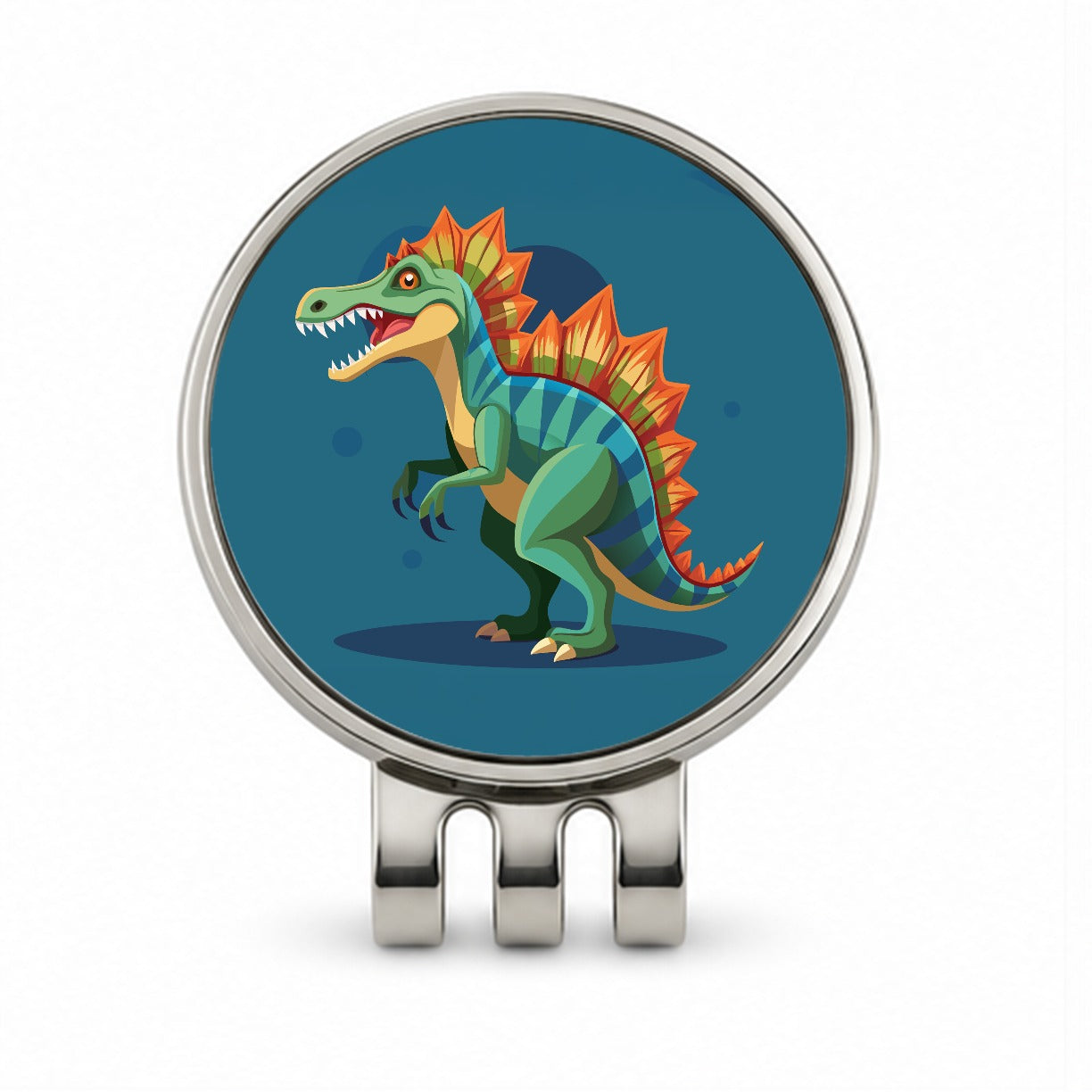 Spinosaurus Dinosaur Golf Hat Clip with Ball Marker