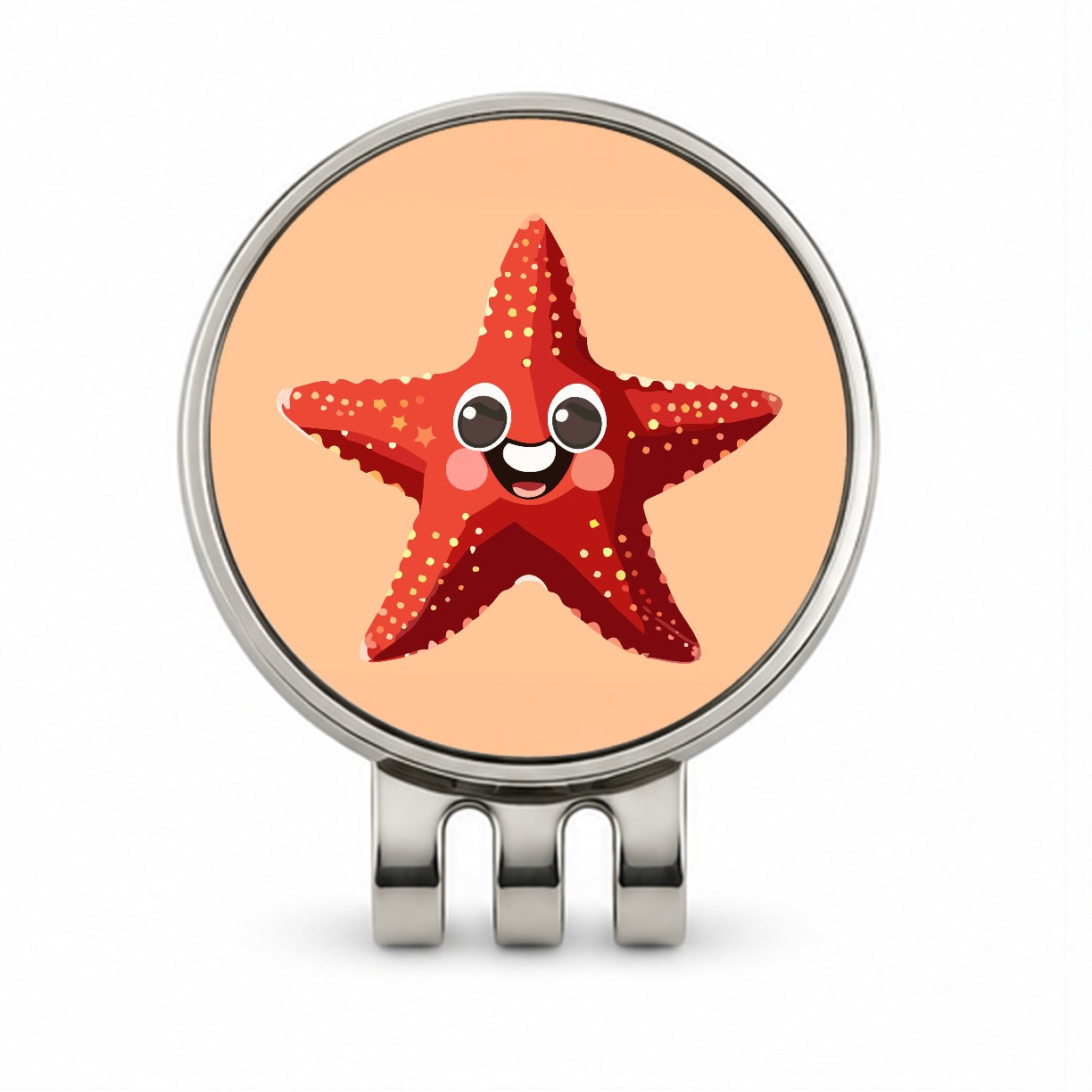 Starfish Star Fish Ocean Animal Funny Golf Hat Clip with Ball Marker