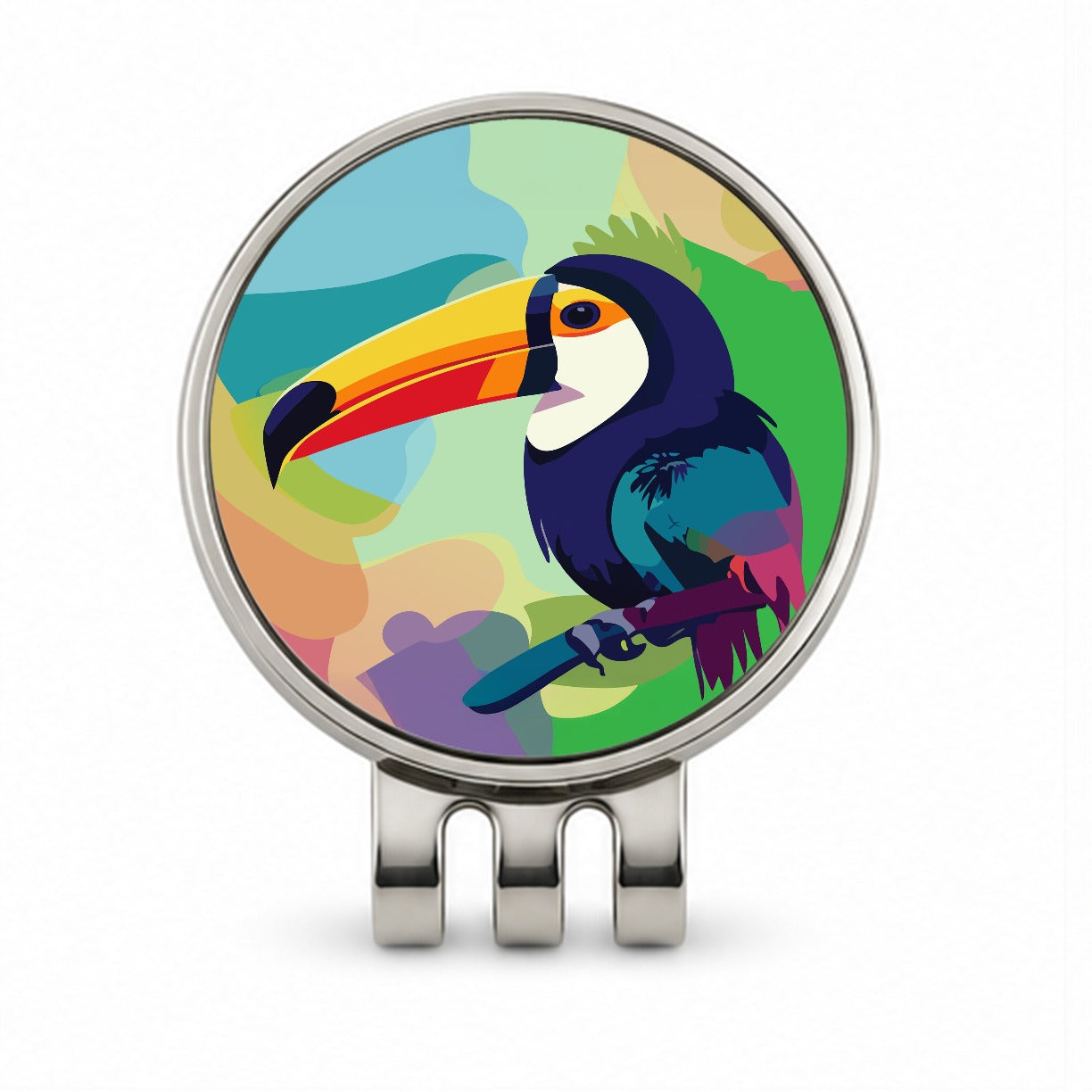 Toucan Tucan Tropical Bird Golf Hat Clip with Ball Marker