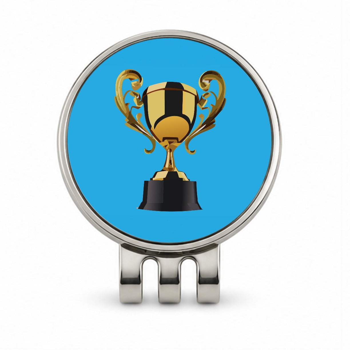 Trophy Award Golf Hat Clip with Ball Marker
