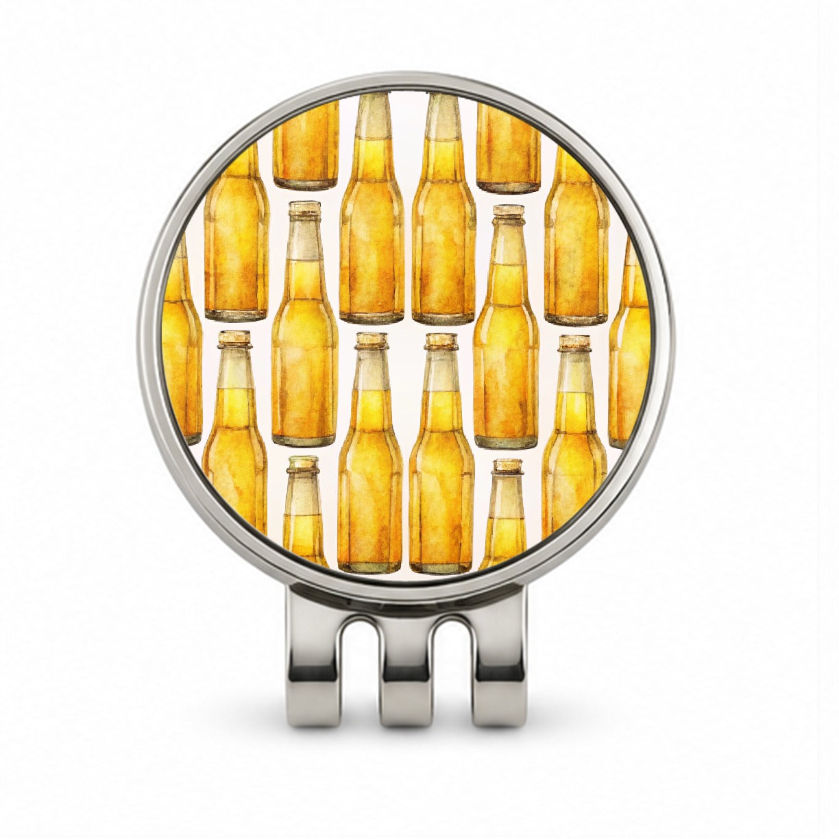 Bunch Of Beer Bottles Golf Hat Clip with Ball Marker