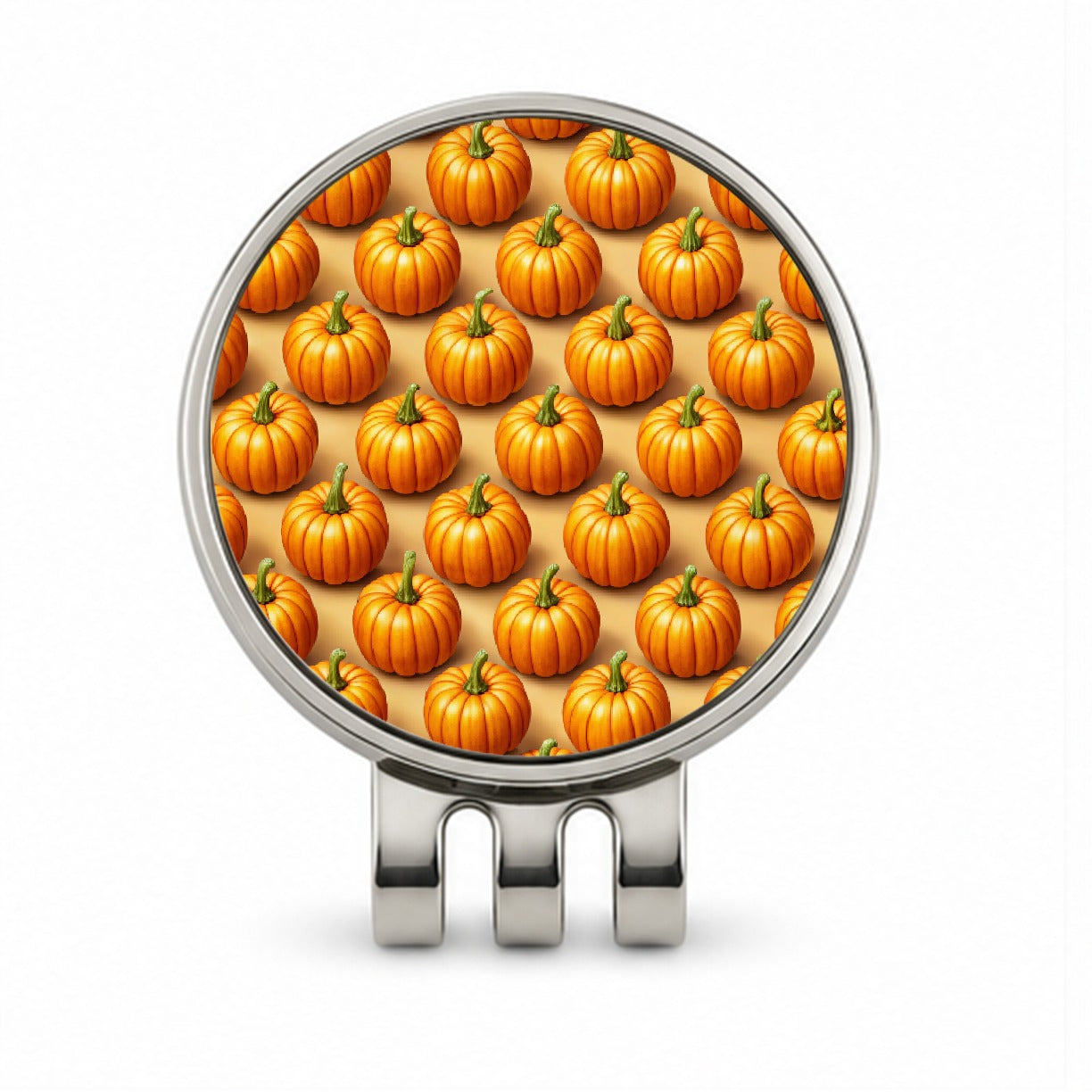 Bunch Of Pumpkins Fall Autumn Halloween Golf Hat Clip with Ball Marker