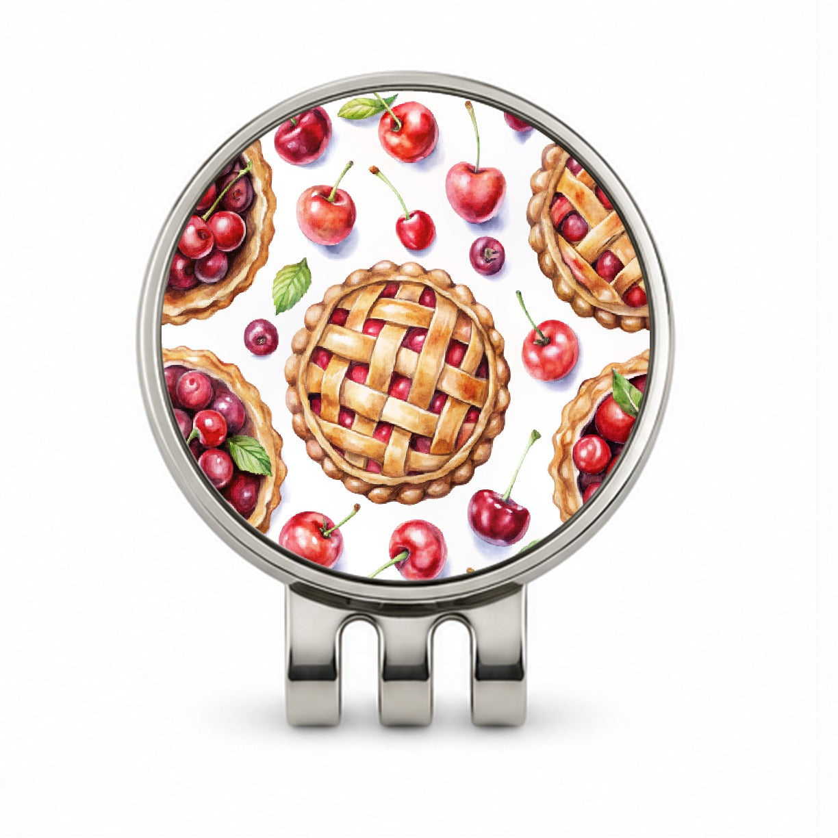 Cherry Pies Bursting Golf Hat Clip with Ball Marker