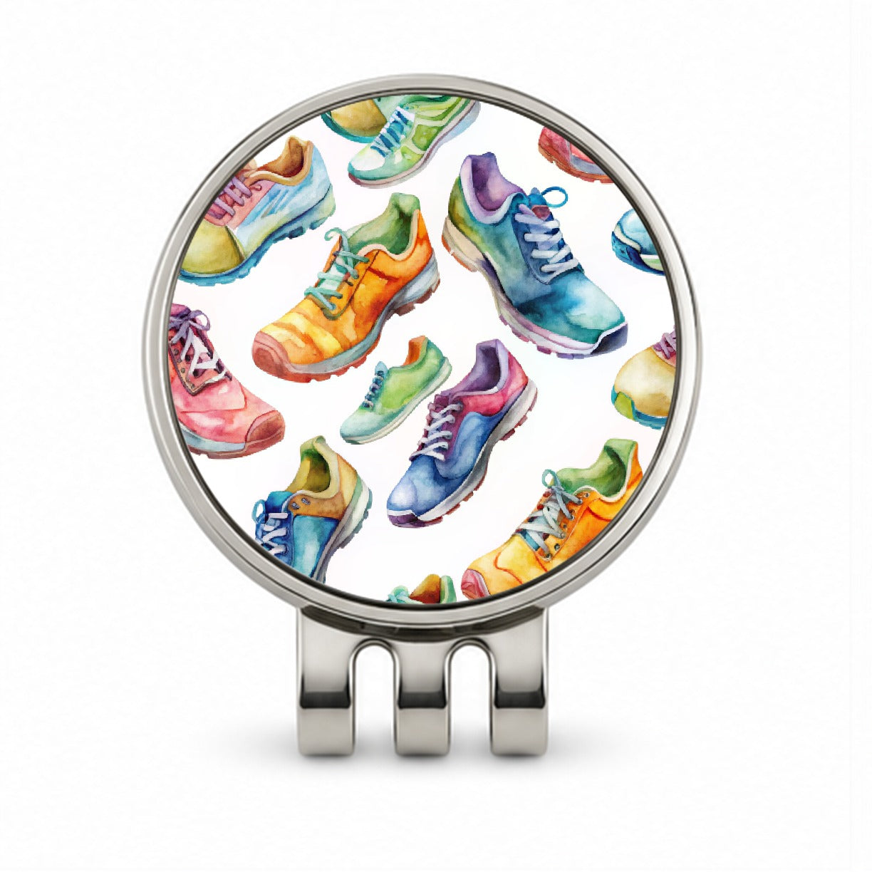 Colorful Running Shoes Runners Golf Hat Clip with Ball Marker