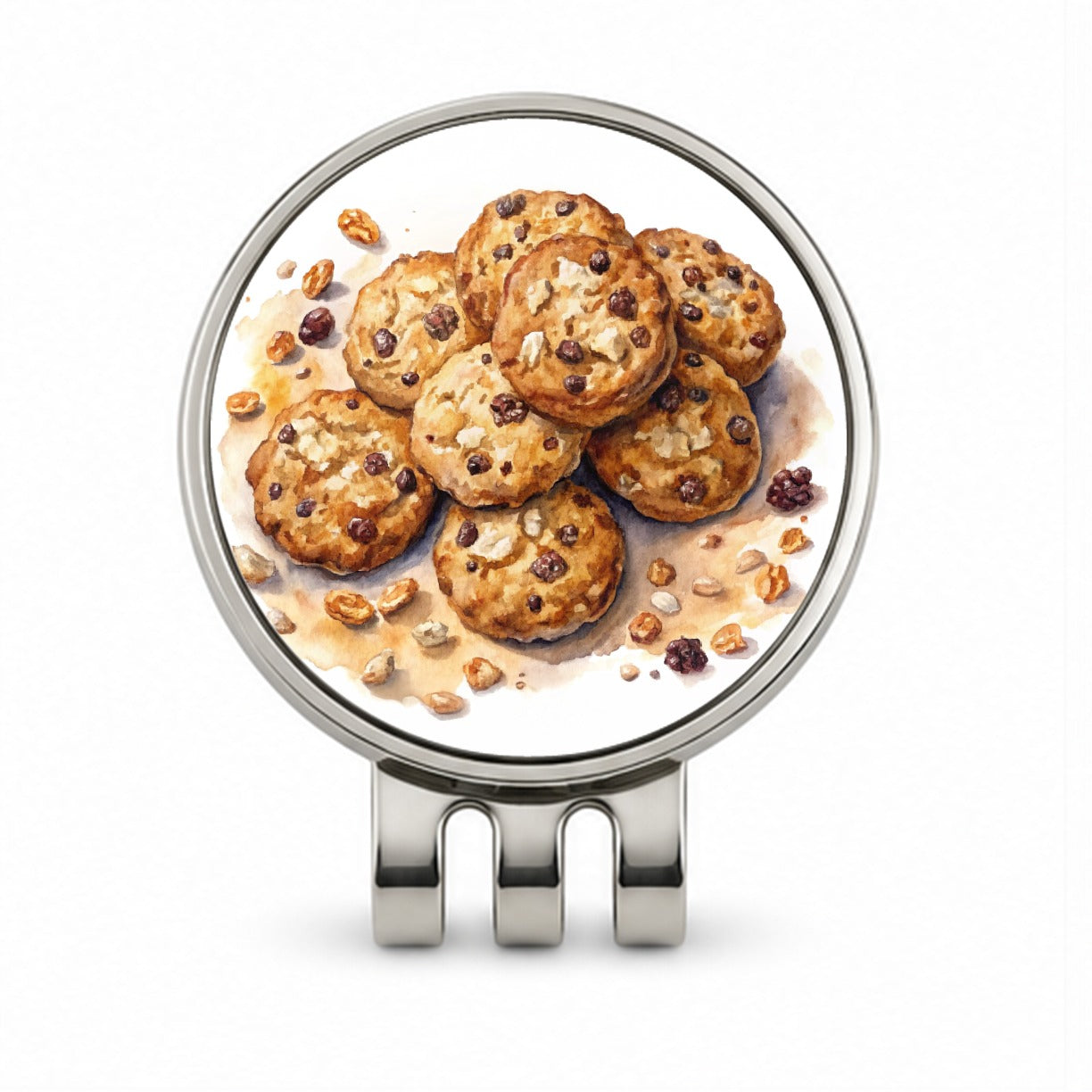 Oatmeal Raisin Cookies Golf Hat Clip with Ball Marker