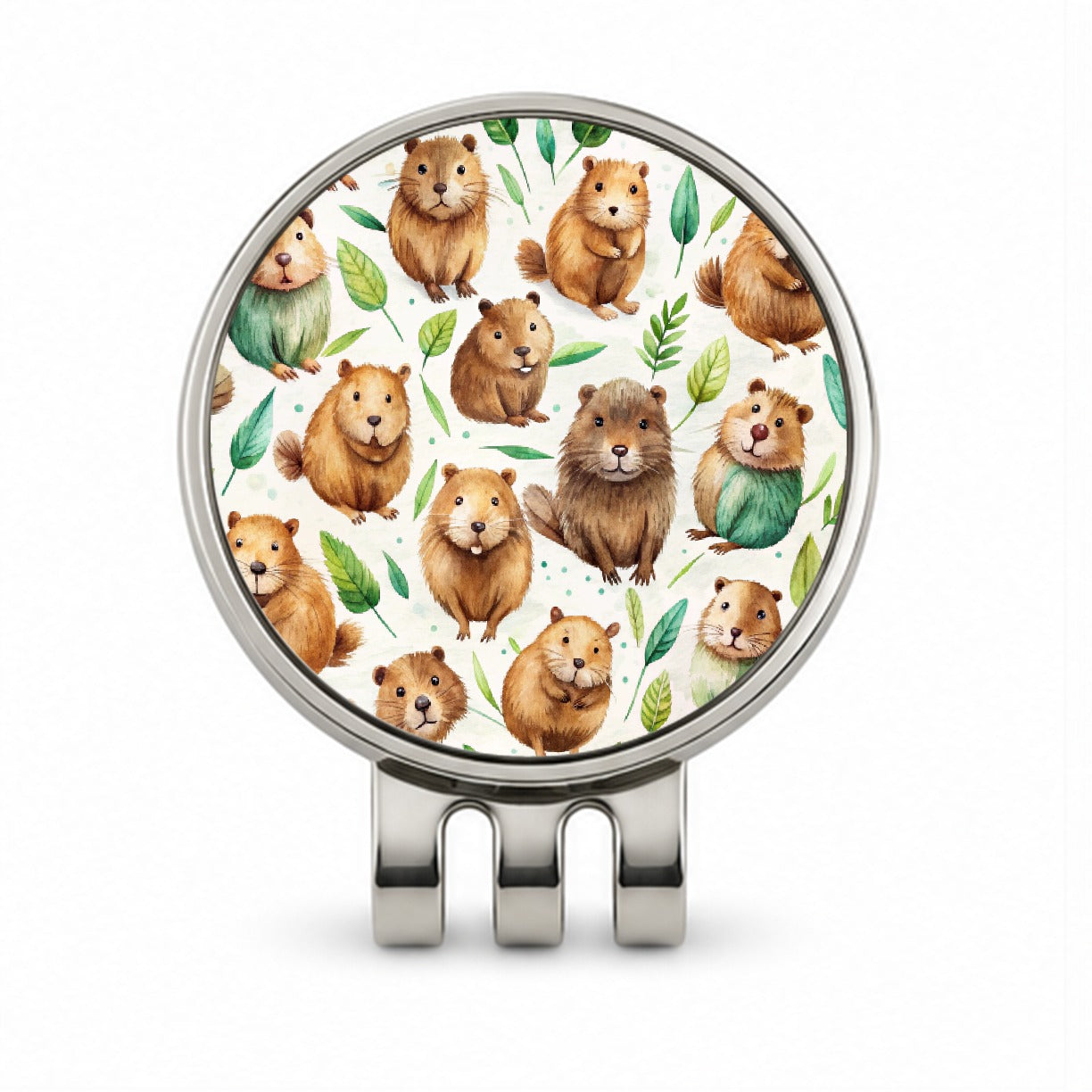 Lots Of Sweet Beavers Golf Hat Clip with Ball Marker