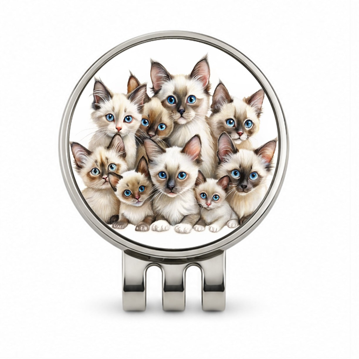 Sweet Balinese Cats Golf Hat Clip with Ball Marker