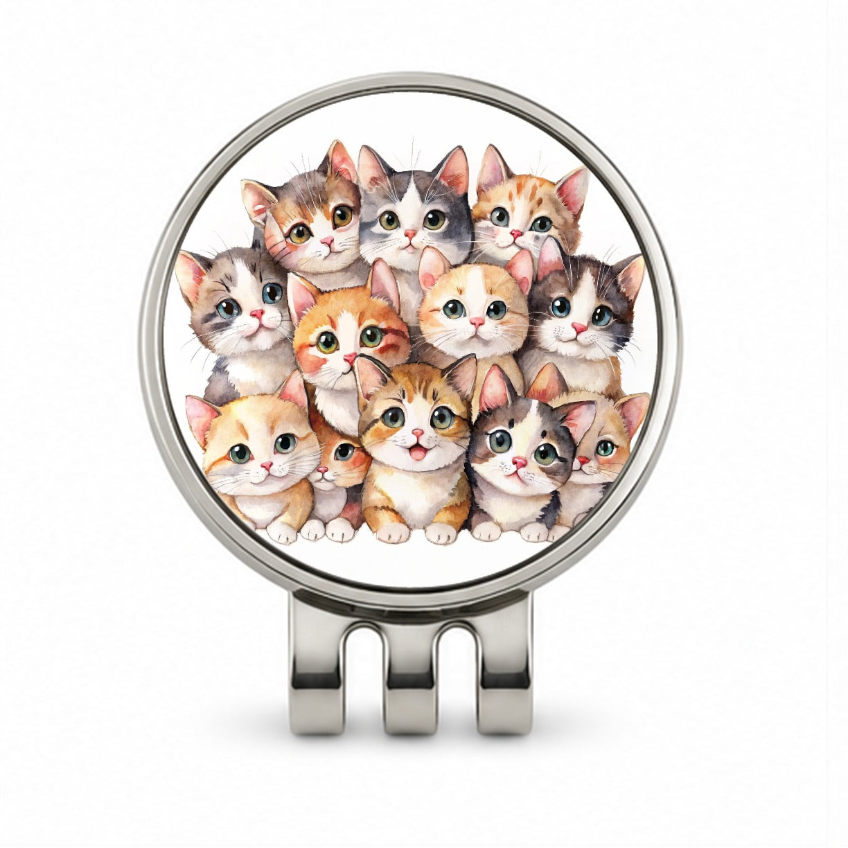 Sweet Munchkin Cats Golf Hat Clip with Ball Marker