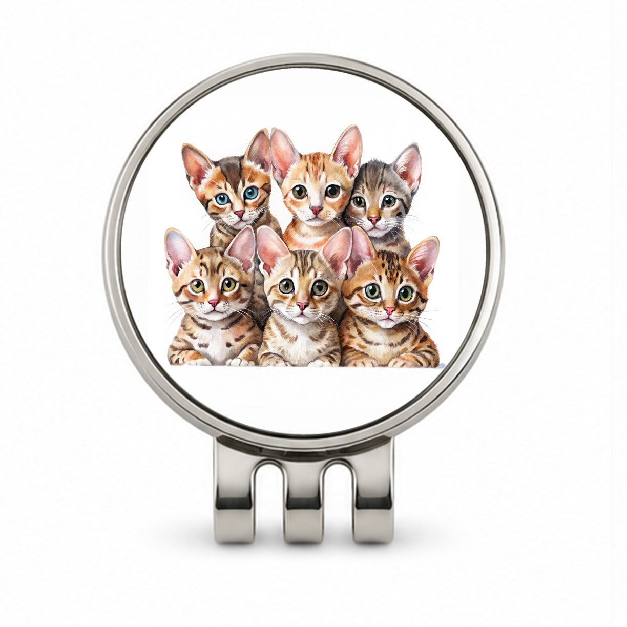 Sweet Ocicat Cats Golf Hat Clip with Ball Marker