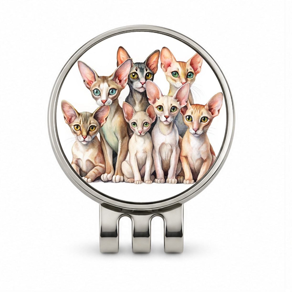 Sweet Oriental Shorthair Cats Golf Hat Clip with Ball Marker