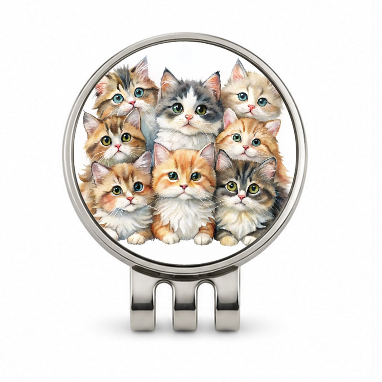 Sweet Ragamuffin Cats Golf Hat Clip with Ball Marker