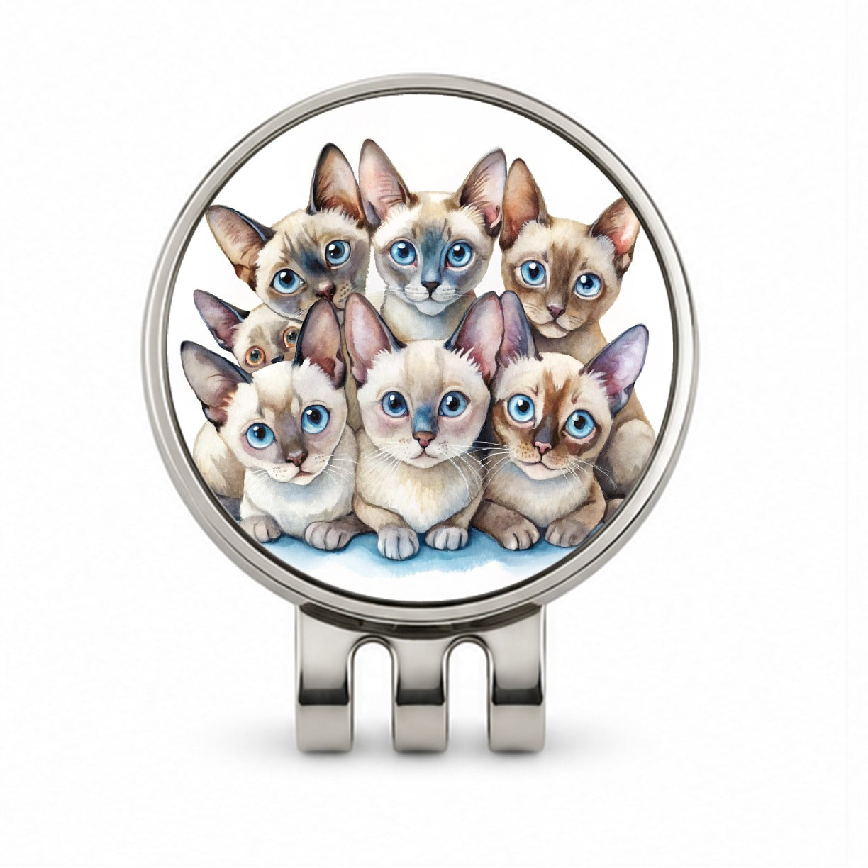 Sweet Tonkinese Cats Golf Hat Clip with Ball Marker