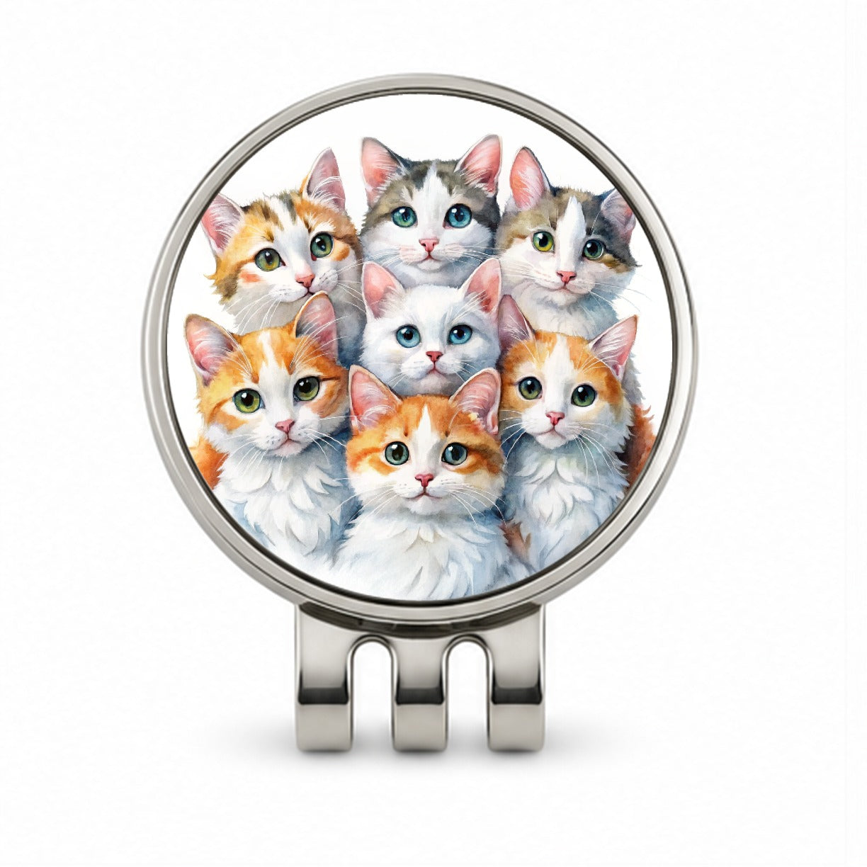 Sweet Turkish Van Cats Golf Hat Clip with Ball Marker
