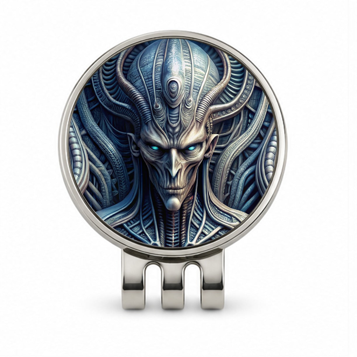 Alien Creature Creepy Horror Sci-Fi Golf Hat Clip with Ball Marker