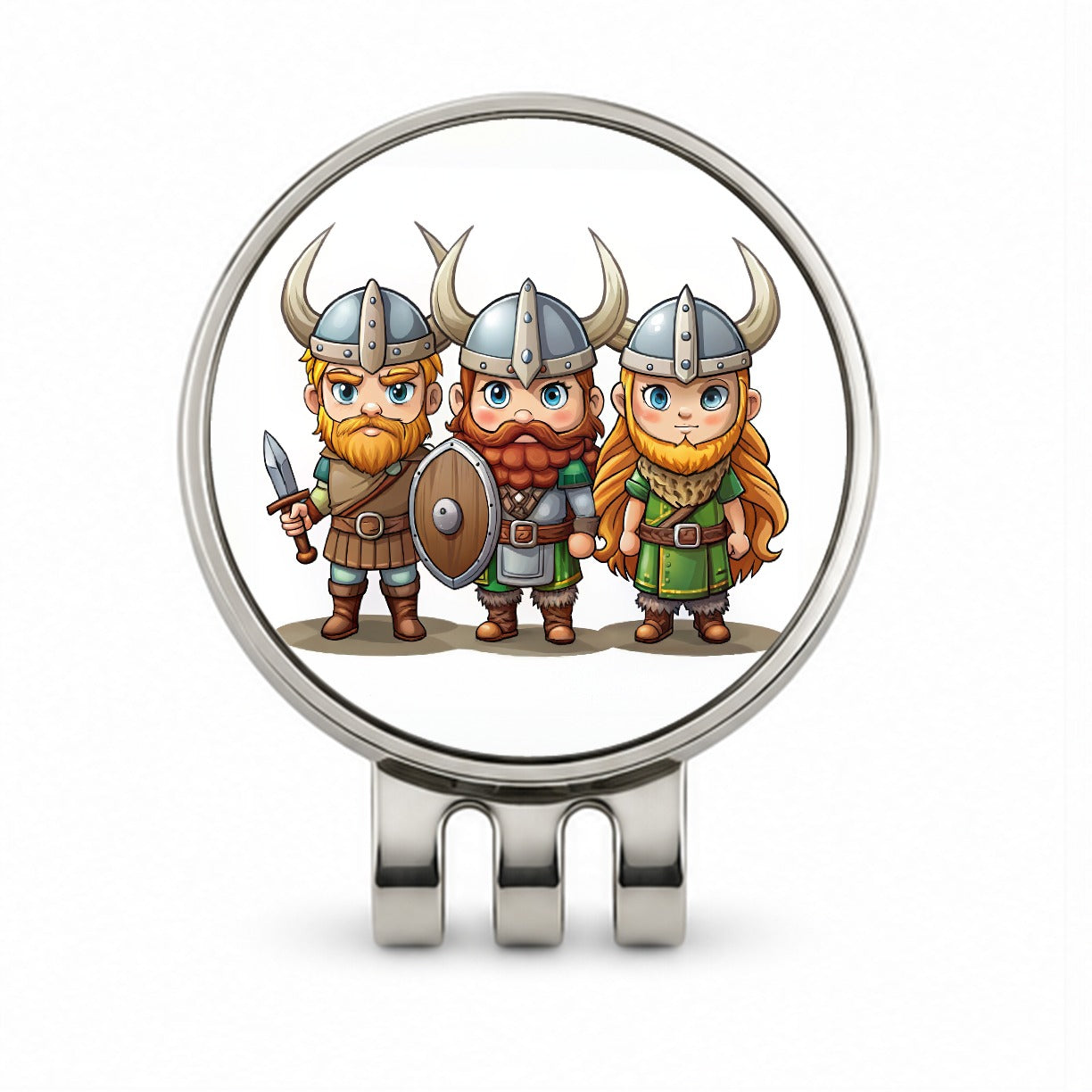 Cute Vikings Golf Hat Clip with Ball Marker
