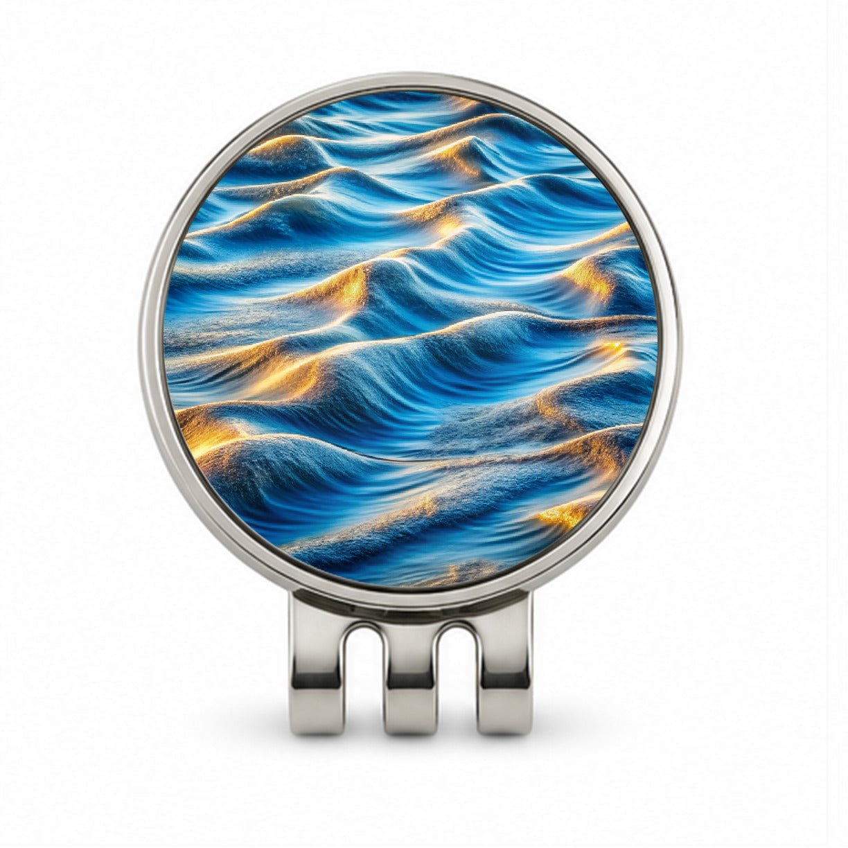River Lake Waves Golf Hat Clip with Ball Marker