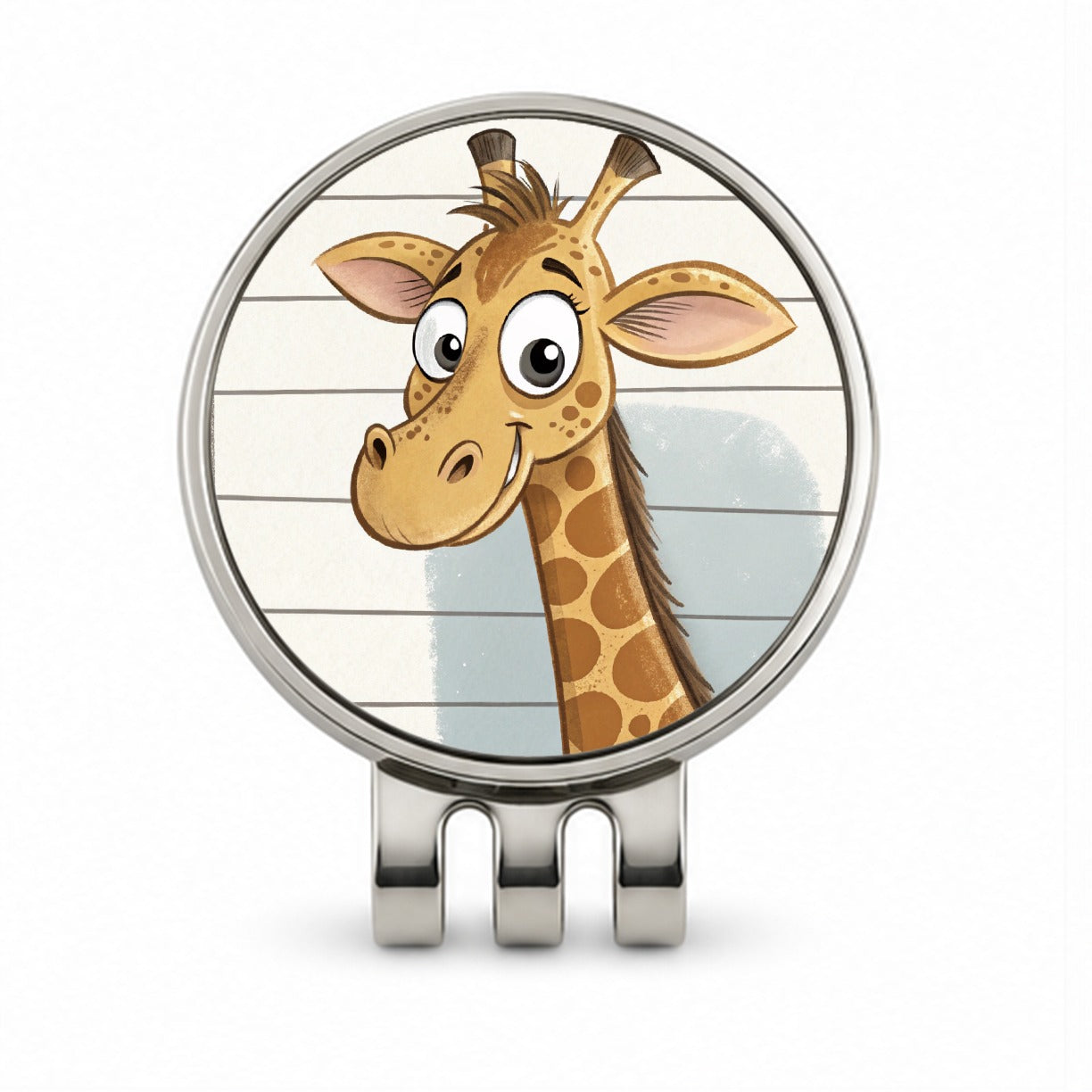 Giraffe Mug Shot Golf Hat Clip with Ball Marker