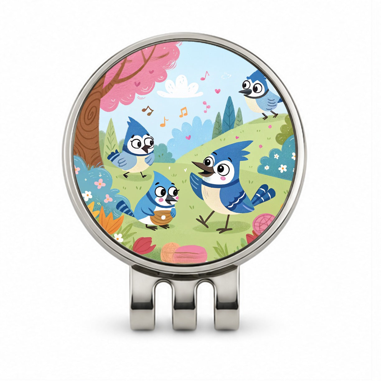 Kawaii Blue Jays Birds Golf Hat Clip with Ball Marker