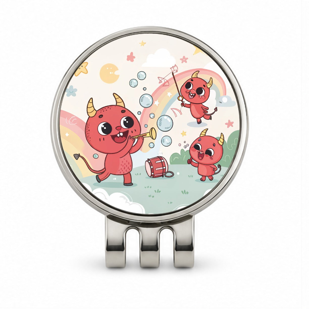Kawaii Devils Golf Hat Clip with Ball Marker