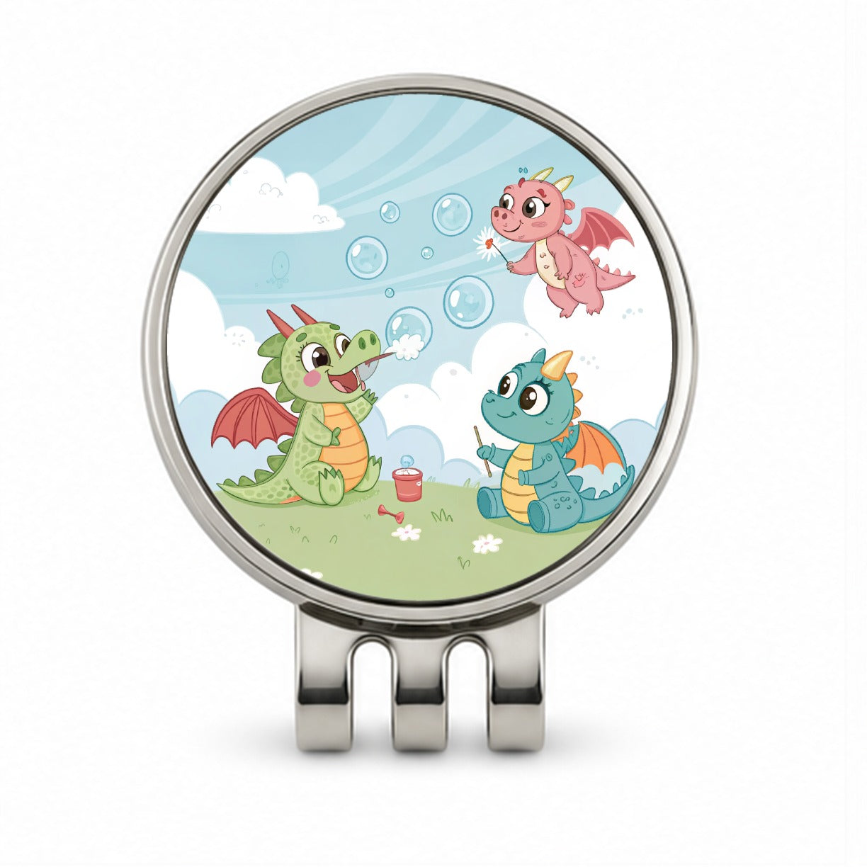 Kawaii Dragons Cute Golf Hat Clip with Ball Marker