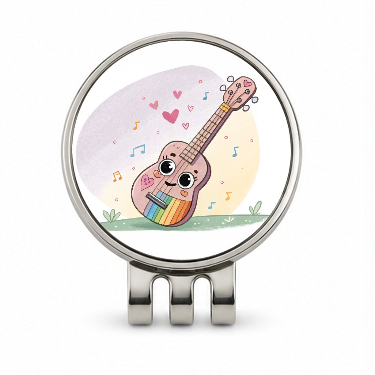 Kawaii Colorful Ukulele Music Golf Hat Clip with Ball Marker