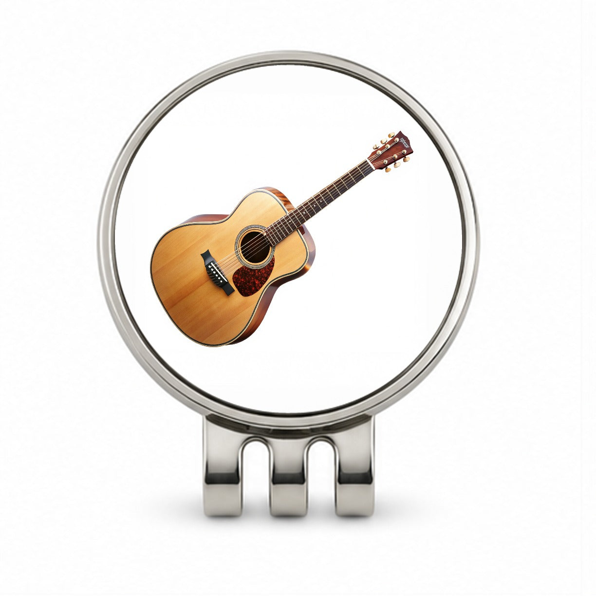Acoustic Guitar Music Musical Instrument Musician Golf Hat Clip with Ball Marker
