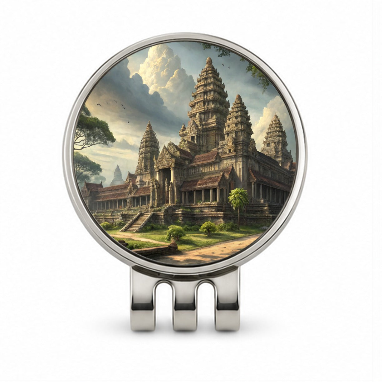 Angkor Wat Hindu Buddhist Temple Cambodia Golf Hat Clip with Ball Marker