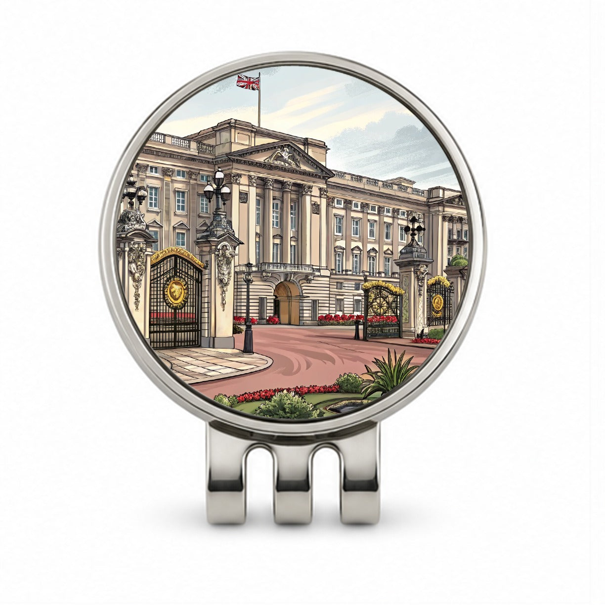Buckingham Palace London England Great Britain Golf Hat Clip with Ball Marker