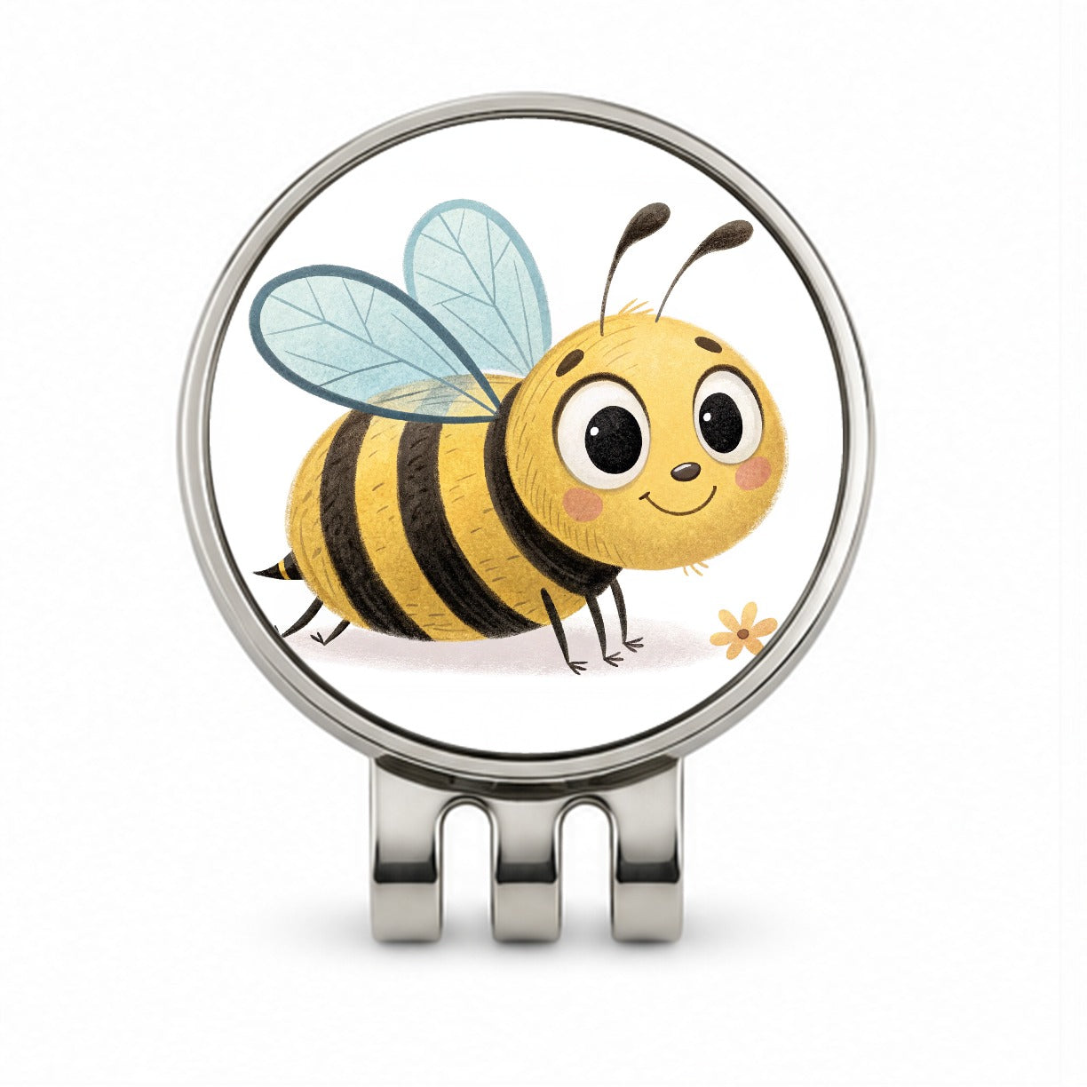 Bumble Bee Children's Illustration Style Golf Hat Clip with Ball Marker