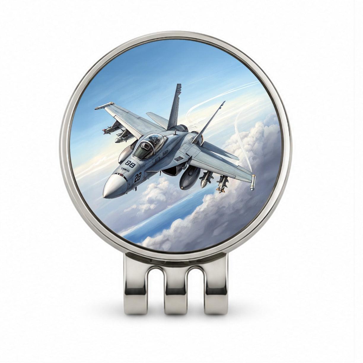 FA-18 Hornet US Navy Multirole Fighter Plane Golf Hat Clip with Ball Marker