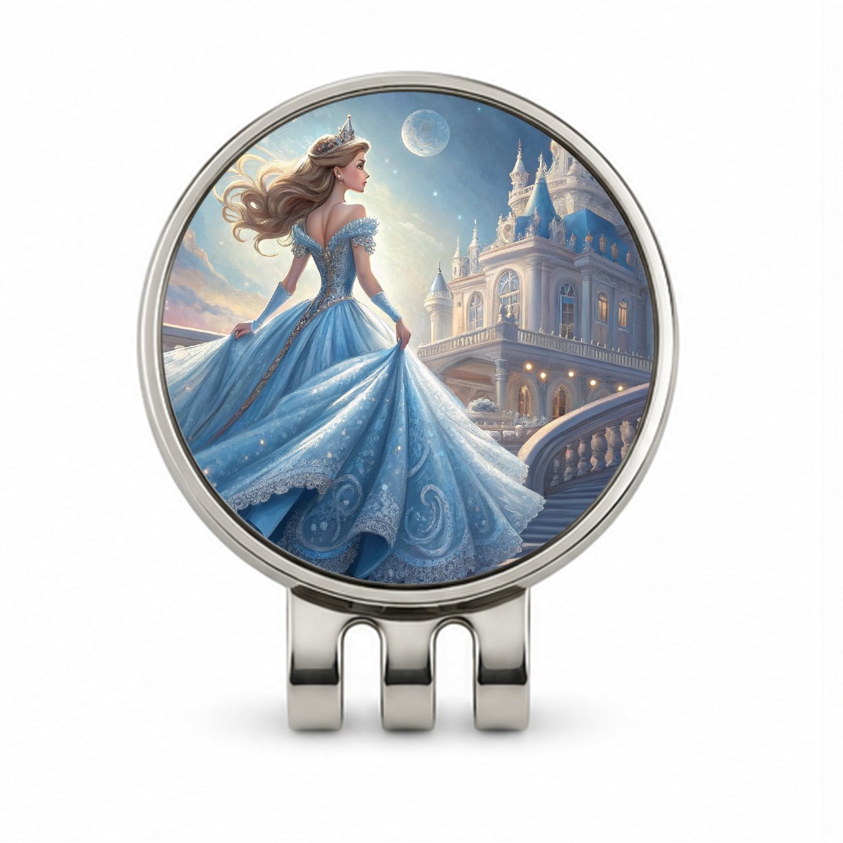 Fairy Tale Princess In Ball Gown Golf Hat Clip with Ball Marker