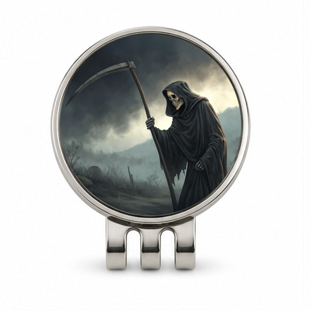 Grim Reaper Death Halloween Golf Hat Clip with Ball Marker