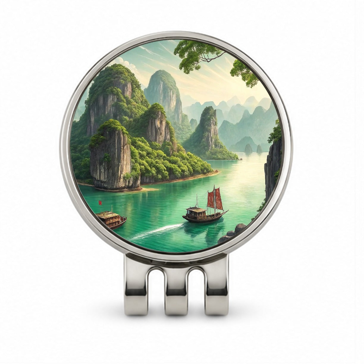 Ha Long Bay Vietnam Golf Hat Clip with Ball Marker