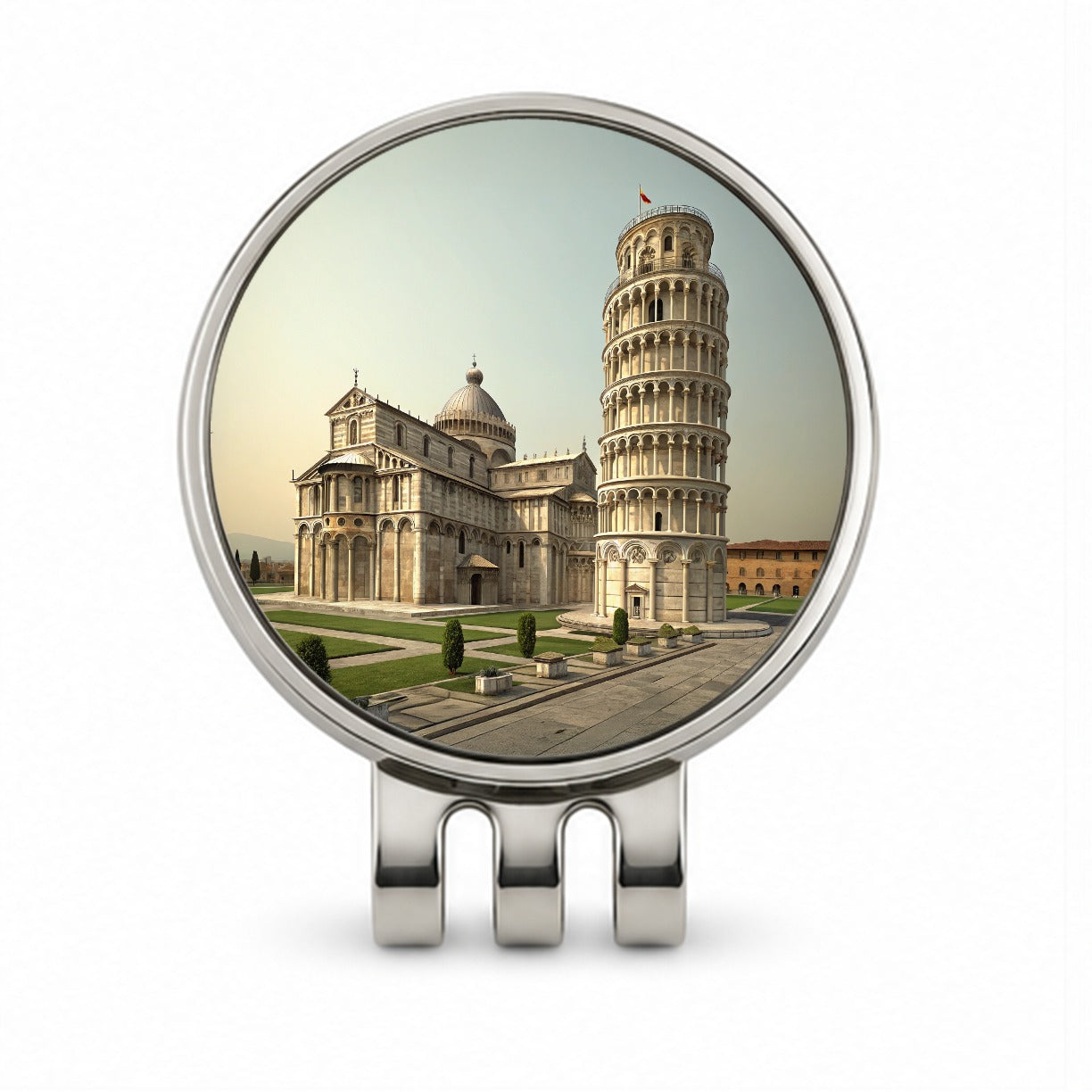 Leaning Tower Of Pisa Italy Golf Hat Clip with Ball Marker